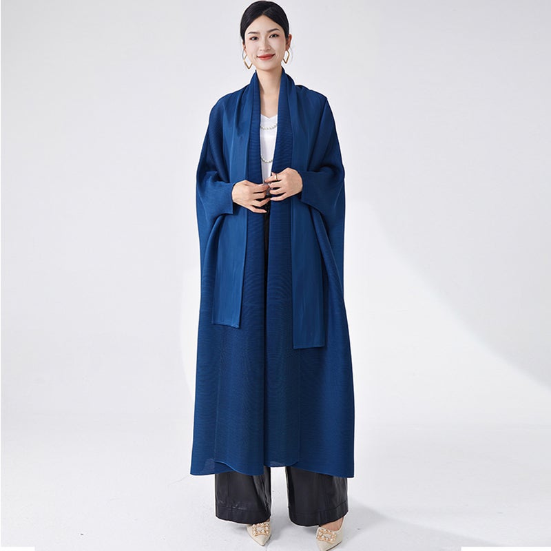 Foreign Trade Arab Robe Womens Clothing High Sense Muslim Womens Clothing Loose plus size Miyake Robe Coat Autumn plum color - Image 2