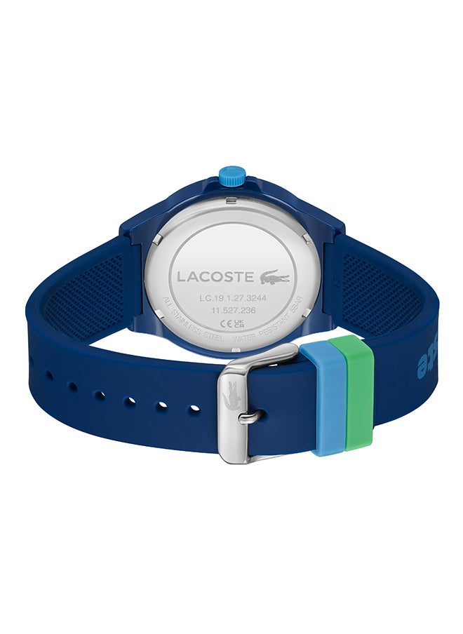 LACOSTE ساعة يد رجالية من السيليكون بعقارب دائرية الشكل 2020155 - 42 ملم  - Image 3