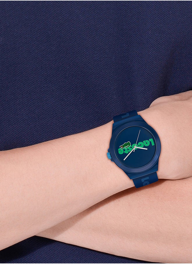 LACOSTE ساعة يد رجالية من السيليكون بعقارب دائرية الشكل 2020155 - 42 ملم  - Image 4