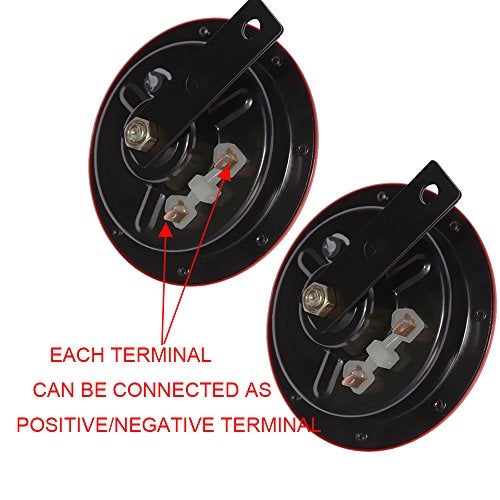 Anxingo Electric Car Horn 12V Universal Vehicle Horn High Tone and Low Tone Metal Twin Horn Kit with Bracket - Add Safety to Drive with 118db(A) of Sound - Image 3