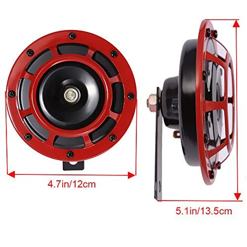 Anxingo Electric Car Horn 12V Universal Vehicle Horn High Tone and Low Tone Metal Twin Horn Kit with Bracket - Add Safety to Drive with 118db(A) of Sound - Image 2