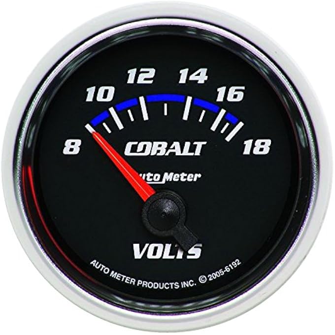 6192 Cobalt Electric Voltmeter Gauge