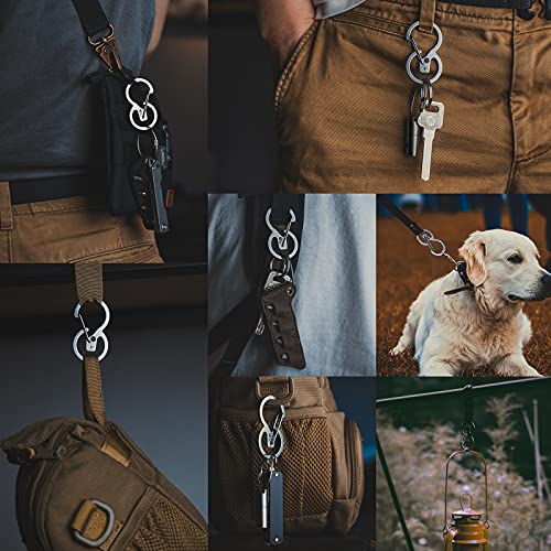 KeyUnity KS01 Quick Release Keychain Carabiner Clip, B Shape Key Holder EDC Tool 420 Stainless Steel, Perfect for Home & Office (1) - Image 3