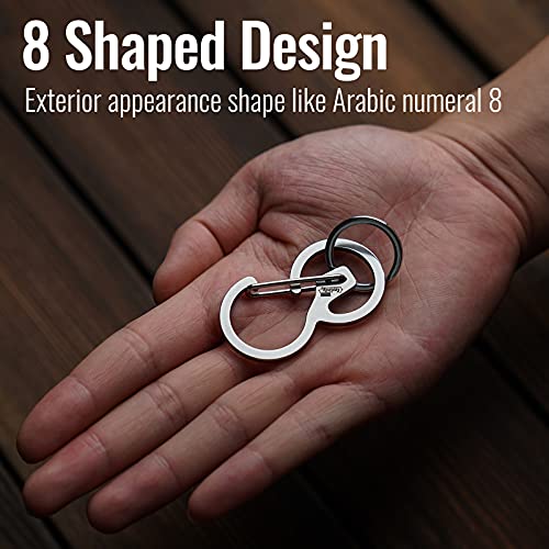 KeyUnity KS01 Quick Release Keychain Carabiner Clip, B Shape Key Holder EDC Tool 420 Stainless Steel, Perfect for Home & Office (1) - Image 5