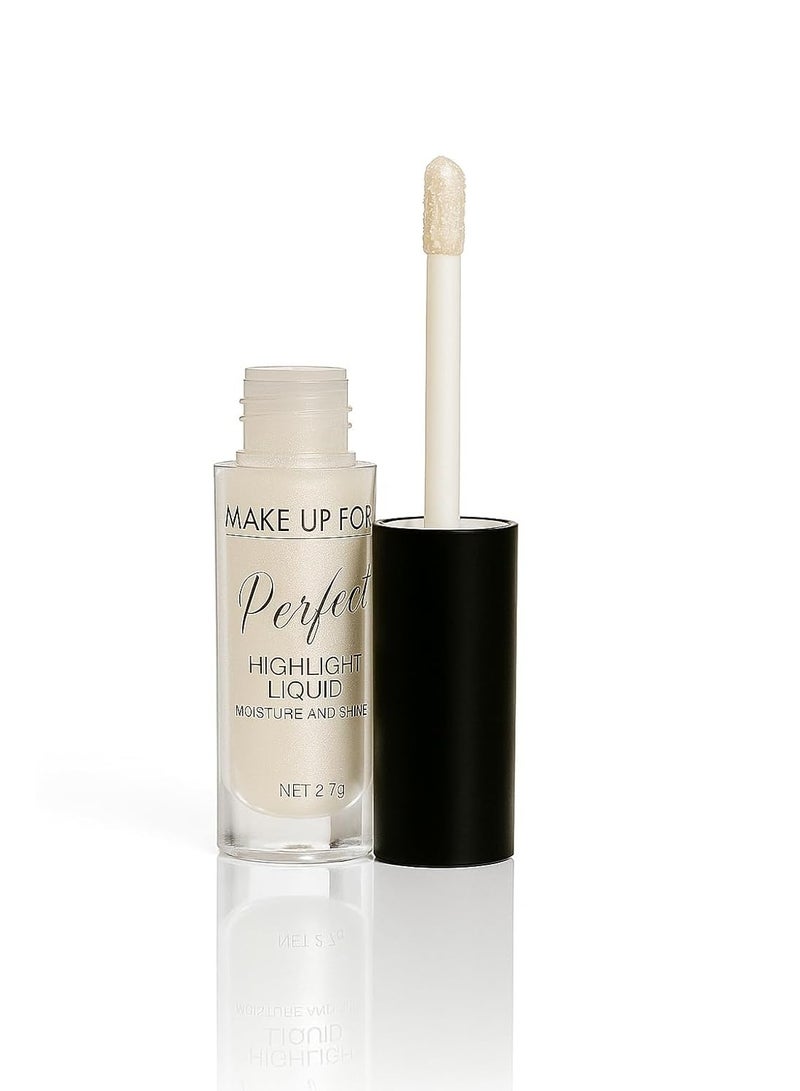 MAKE UP FOR LIFE Perfect Liquid Highlighter – Radiant Glow Illuminator, Lightweight Blendable Formula for Dewy Finish & Long-Lasting Luminosity  2.7g - Image 2