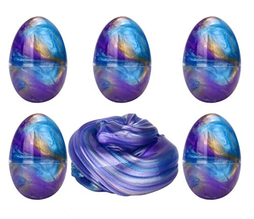 Anditoy 5 Pack Slime Eggs Stress Relief Toys Easter Eggs for Kids Boys Girls Easter Basket Stuffers Gifts Party Favors BluePurpleGold - Image 1