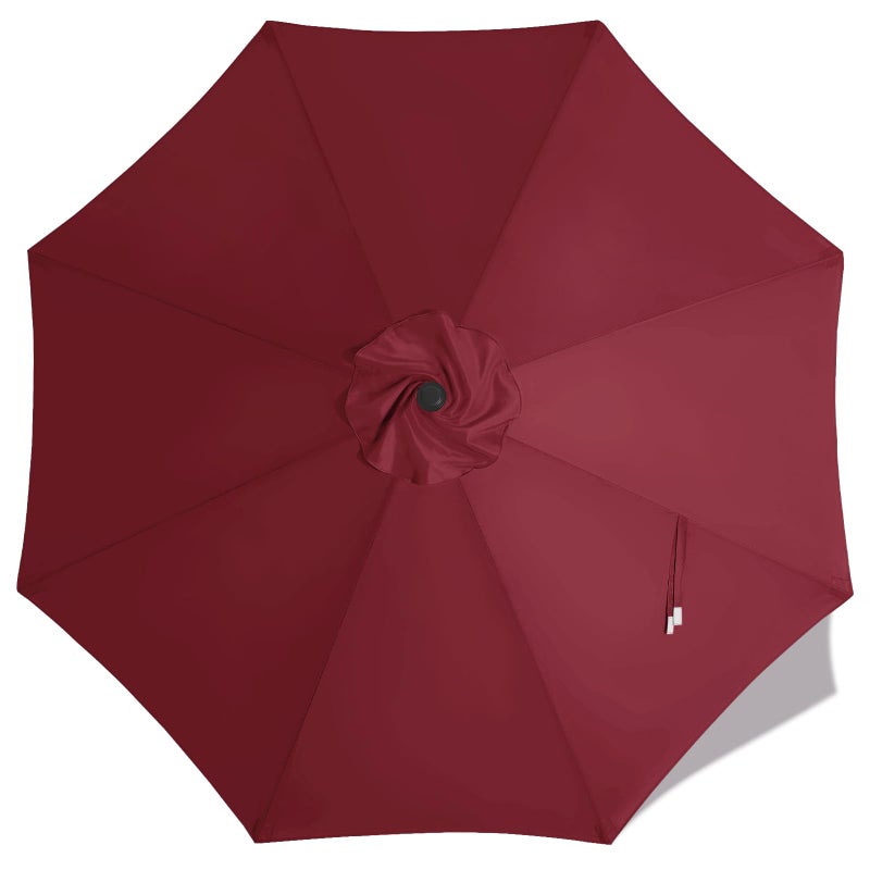 MASTERCANOPY Patio Umbrella 9 ft Replacement Canopy for 8 Ribs-Burgundy Canopy Only - Image 1