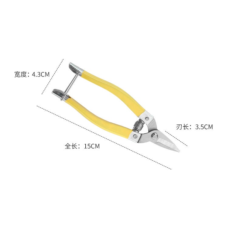 Generic Factory spot stainless steel garden shears gardening scissors pruning shears floral shears fruit-picking shears gardening tools wholesale Small yellow scissors 