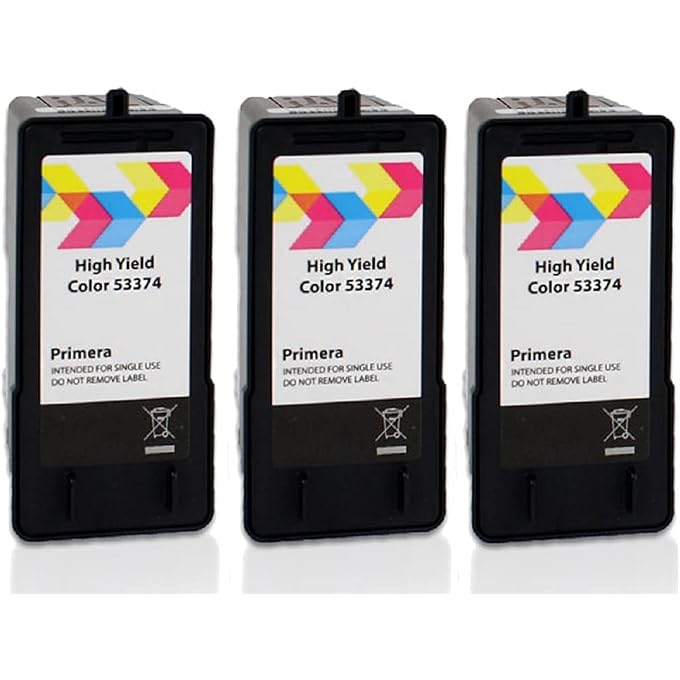 Primera 53374 Tri-Color Ink Cartridge 3-Pack for LX500, LX500c, RX500