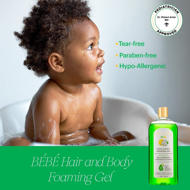 MAKARI Baby Hair & Body Foaming Gel | Gentle Wash for Sensitive & Delicate Skin | Hypoallergenic & Paraben-Free | Nourishing Cleanser with Coconut Oil & Panthenol - Image 3
