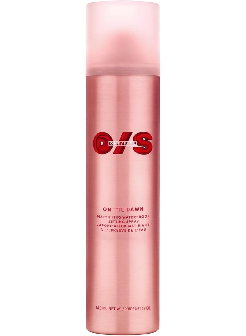 One Size On ‘Til Dawn Setting Spray 3.4 oz by Patrick Starrr – Waterproof Matte Makeup Fixer, Long Lasting Oil Control Mist