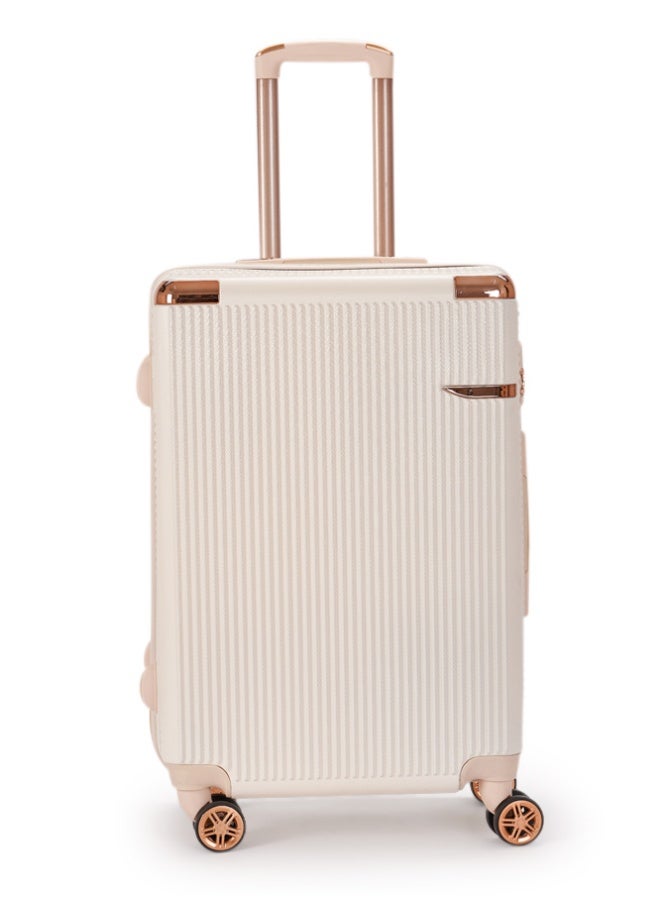 ليمرا طقم شنط سفر مكون من 4 حقائب أمتعة بتصميم فاخر خفيفة الوزن و متعددة الاحجام بمقاسات 28-24-20-12 بوصة لون بيج - Image 4