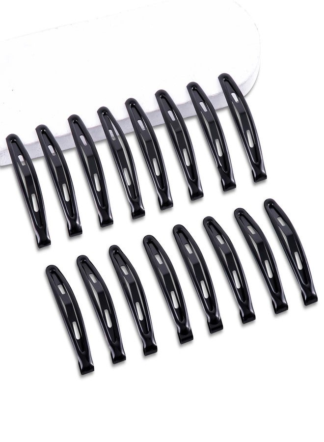 Cptots 16 PCS Snap Hair Clips Metal Barrettes for Women Non Slip Barrettes for Thick and Thin Fine Hair,Bright Black,2.36 x 0.43 Inches. - Image 1