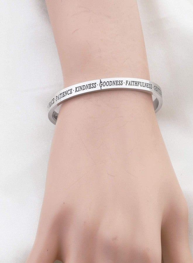 bobauna Christian Bracelet Scripture Bible Verse Gift (love self-control cuff bracelet) - Image 5