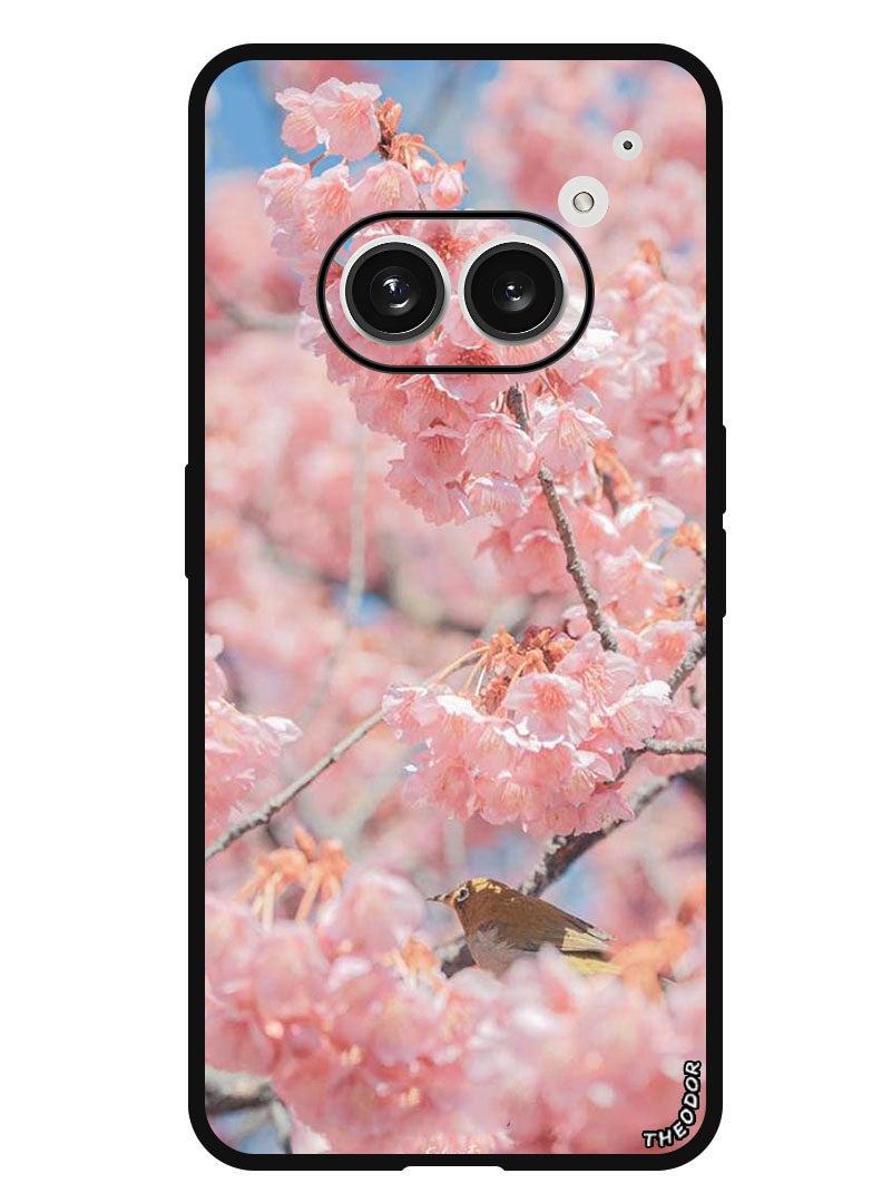 Theodor Protective Case Anti Scratch Shock Proof Bumper Cover For Nothing Phone (2a) Pink flowers - Image 1