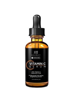 Radha Beauty Natural Vitamin C Serum 2oz, Vitamin C, Vitamin E, Hyaluronic Acid and Aloe, Facial Serum for Anti-Aging Wrinkles, Dark Spots, Fine Lines