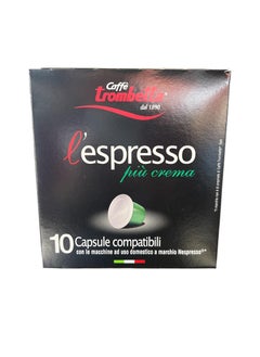 Generic Trombetta Coffe Capsules Espresso PIÙ CREMA  , 10 Capsules 55g 