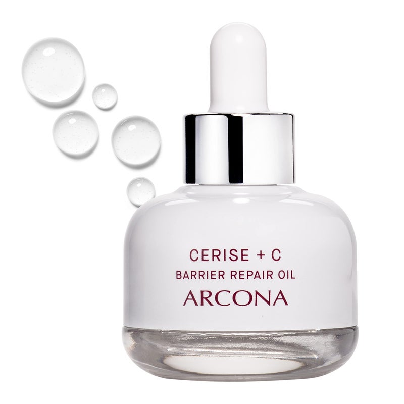 ARCONA Cerise C Squalane Vitamin C Rose Oil with Coconut and Cherry Vitamin C Oil for Barrier Protection Brighten Moisturize Firm Reveal Glowy Skin 5 oz Made In The USA