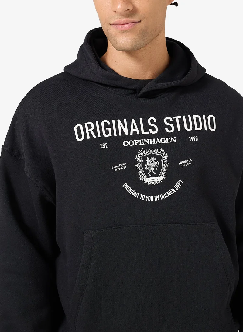 JACK & JONES  Graphic Pullover Hoodie for Men | Best Price UAE