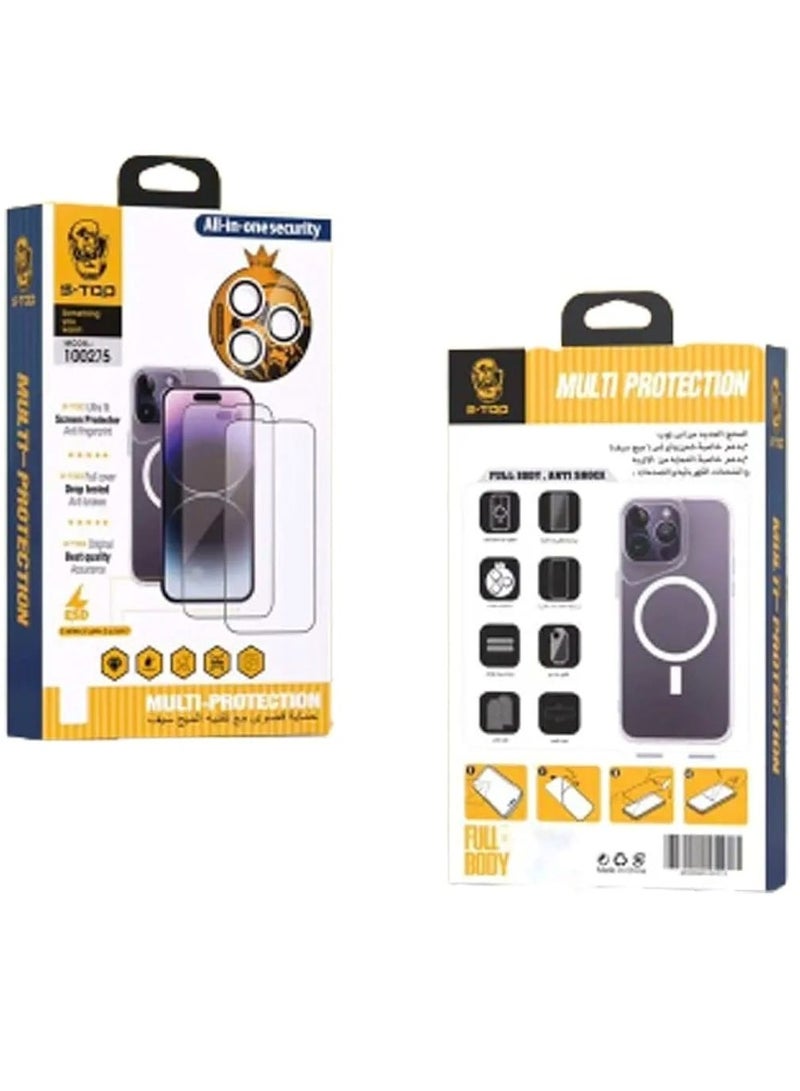 اس-توب حزمة الحماية المتكاملة 8 في 1 لهاتف آيفون 15 برو - Image 1