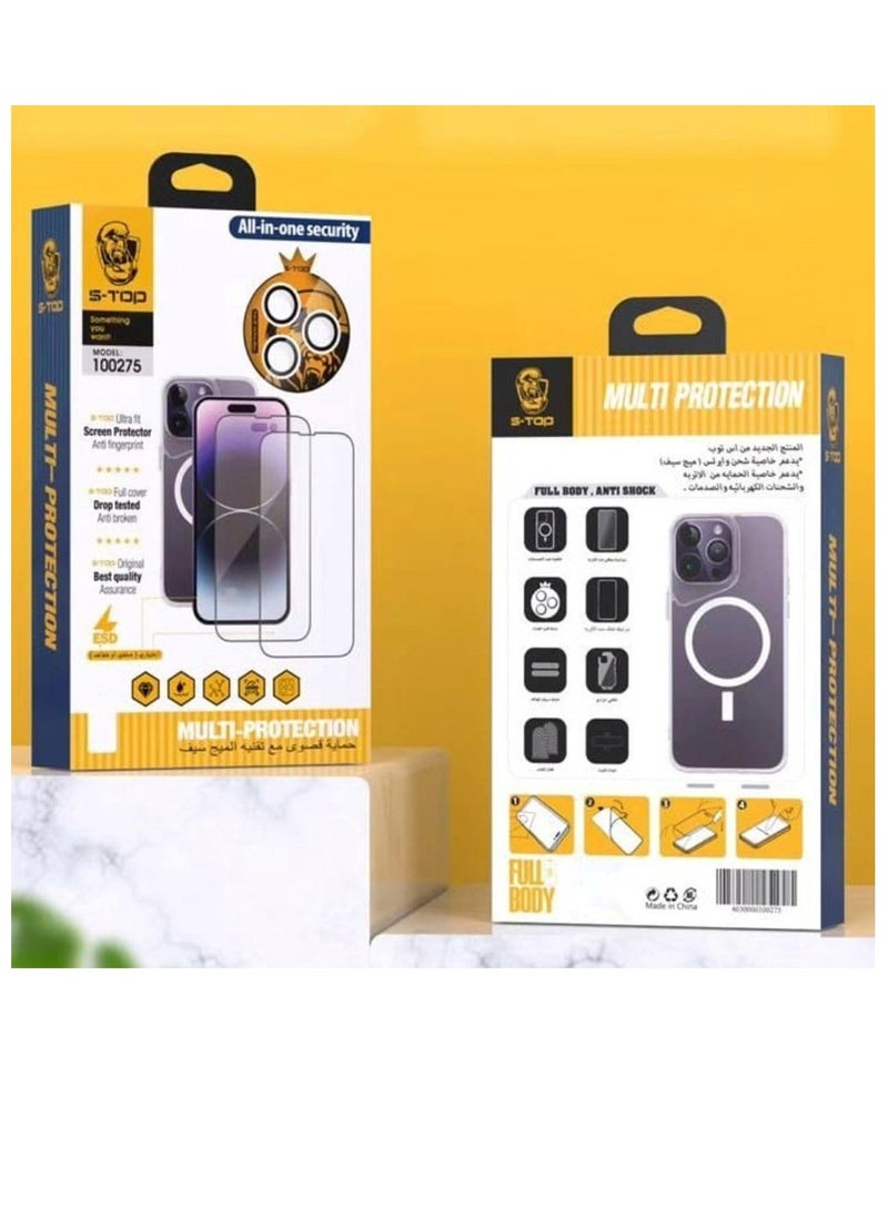 اس-توب حزمة الحماية المتكاملة 8 في 1 لهاتف آيفون 15 برو - Image 2