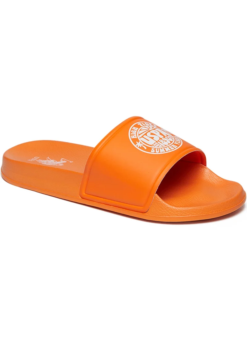 U.S. Polo Assn. Women's Orange Slides - Lightweight, Comfortable Casual Shoes