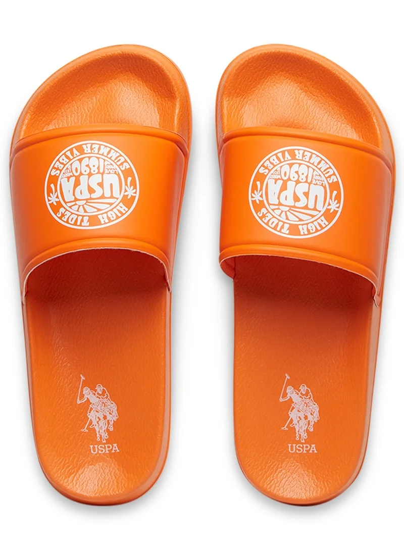 U.S. Polo Assn. Orange Women's Orange Slides - Lightweight, Comfortable Casual Shoes for Women | Best Price UAE