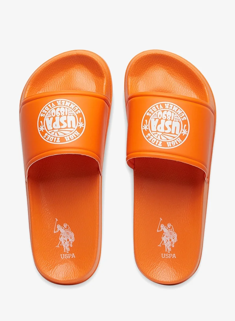 U.S. Polo Assn. Orange Women's Orange Slides - Lightweight, Comfortable Casual Shoes for Women | Best Price UAE