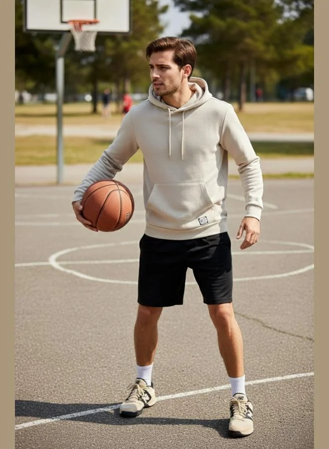 Buratti Buratti Regular Fit Hooded Sweatshirt with Kangaroo Pocket, Soft Fleece Lining, Men's Sweatshirt 5905281