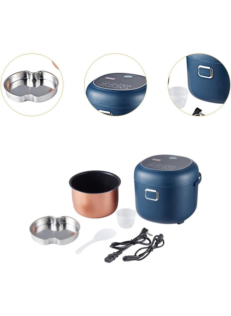 بلو فاير قدر طبخ أرز كهربائي محمول بسعة 2 لتر للاستخدام في السيارة، يعمل بجهد 12 فولت إلى 24 فولت، جهاز طهي متعدد الوظائف مع 6 برامج جاهزة، وظيفة الحفاظ على السخونة، قدر طبخ صغير مناسب للسائقين والرحلات البرية والتخييم والمركبات الترفيهية - Image 5