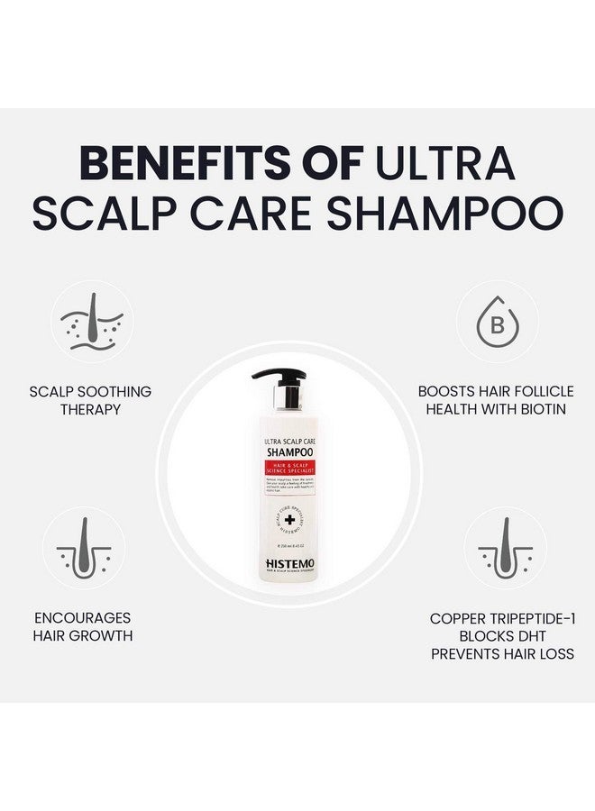 Histemo Ultra Scalp Care Shampoo - DHT Blocking Hair Restoration, Biotin for Growth & Hair Loss Prevention for Men & Women, for Oily or Colored/Treated Hair (8.45 oz) - Image 5