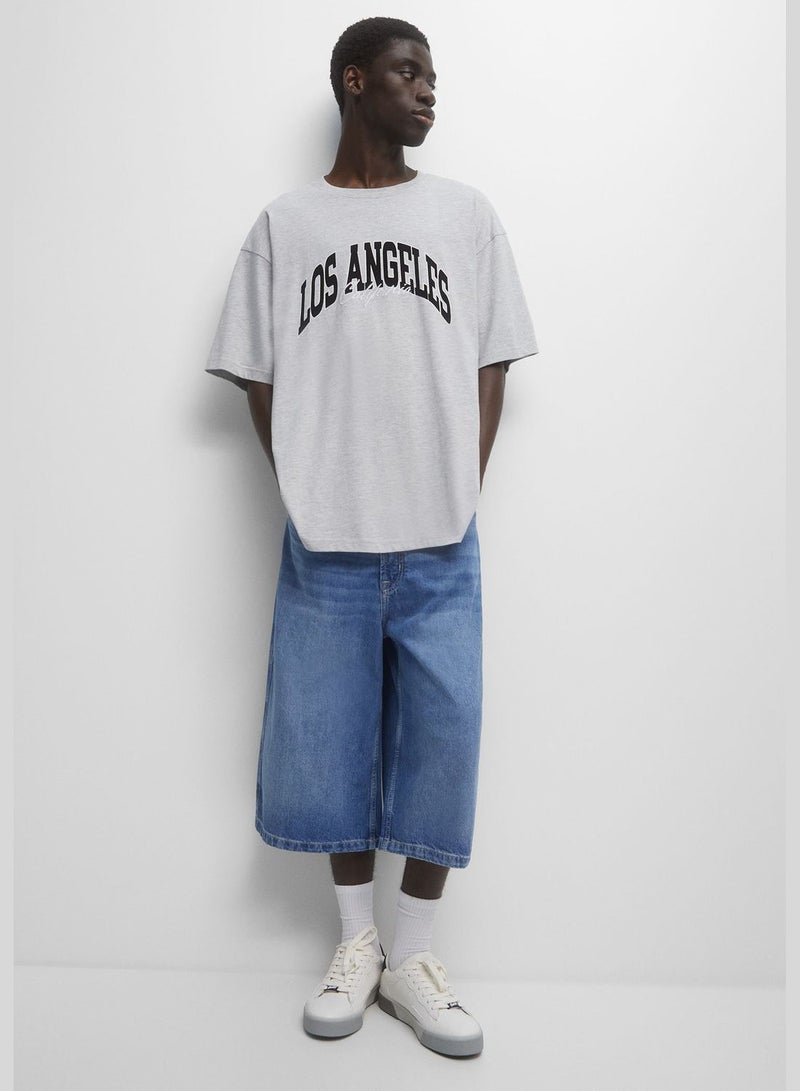 PULL&BEAR Los Angeles print T-shirt - Image 4