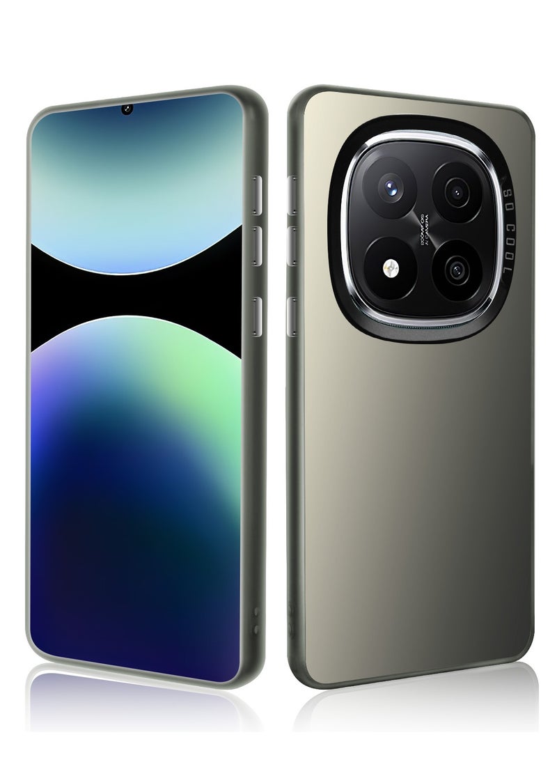 LiuShan Xiaomi Redmi Note 14 Pro 5G/Poco X7 5G Case, Slim TPU Bumper Phone Cover,360°Full Body Shockproof Protective Phone Case for Redmi Note 14 Pro 5G Gray - Image 1