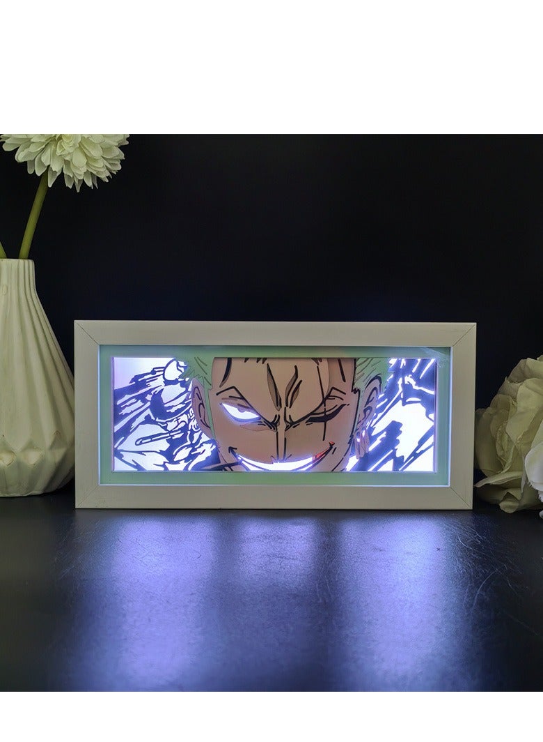 الضوء الليلى من النحت ورقي ONE PIECE، طاقة مزدوجة (تيار متردد/بطارية)، 16 لونًا مع ضبط السطوع، التحكم عن بعد أكثر من 15 مترًا - Image 2