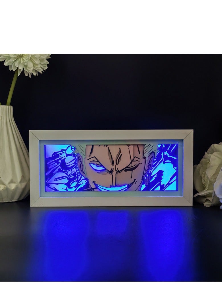الضوء الليلى من النحت ورقي ONE PIECE، طاقة مزدوجة (تيار متردد/بطارية)، 16 لونًا مع ضبط السطوع، التحكم عن بعد أكثر من 15 مترًا - Image 3