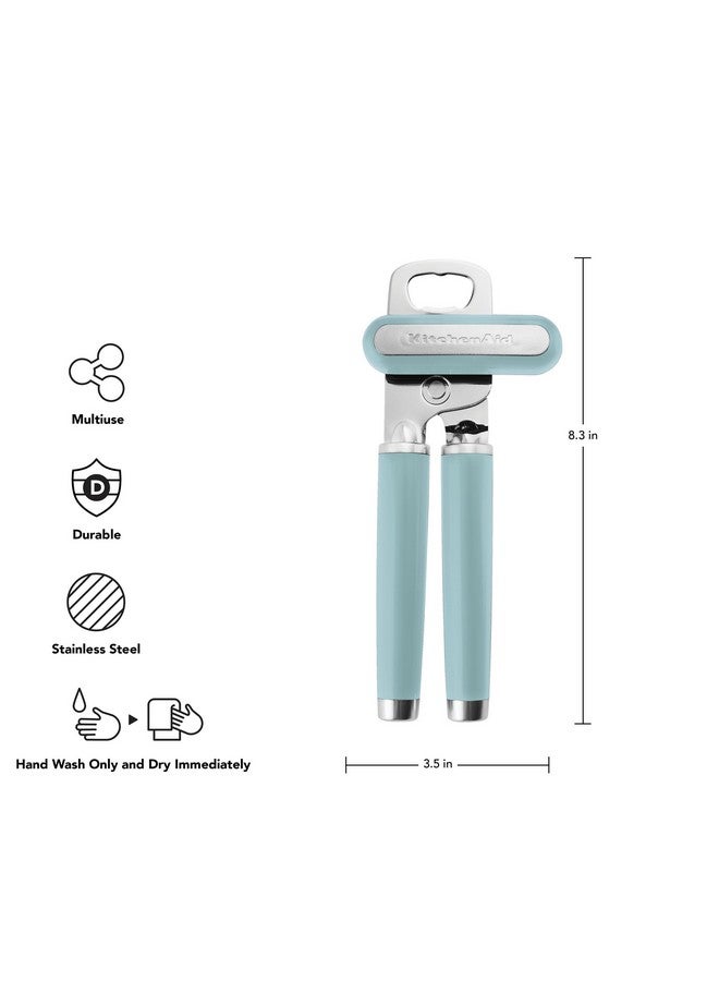 KitchenAid Classic Multifunction Can Opener and Bottle Opener Easy to Use, Razor Sharp Stainless Steel Cutting Wheel, Soft Ergonomic Handles, Mineral Water - Image 2