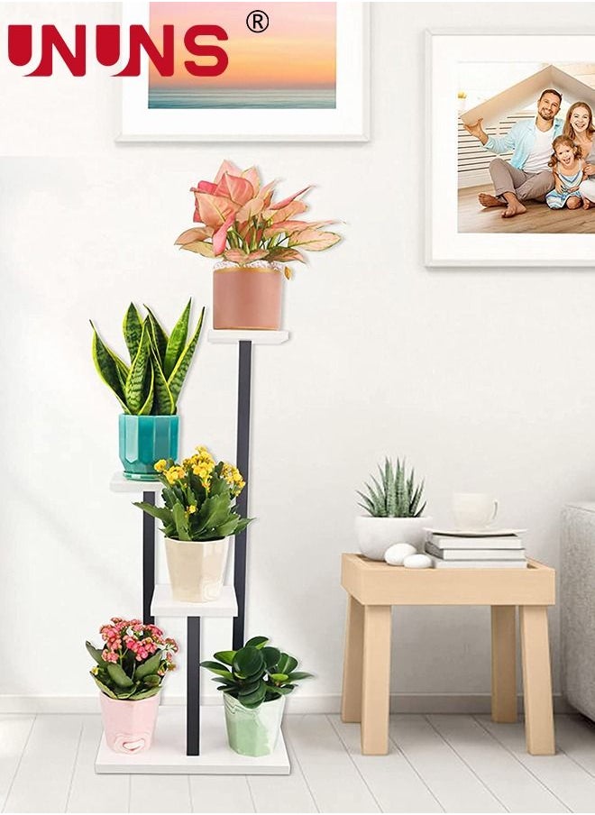 UNUNS - Metal Plant Stand,3-Tier Plant Holders Indoor Stand,Patio Corner Plant Rack With 3 Trays For Living Room,Balcony,Garden - Image 1