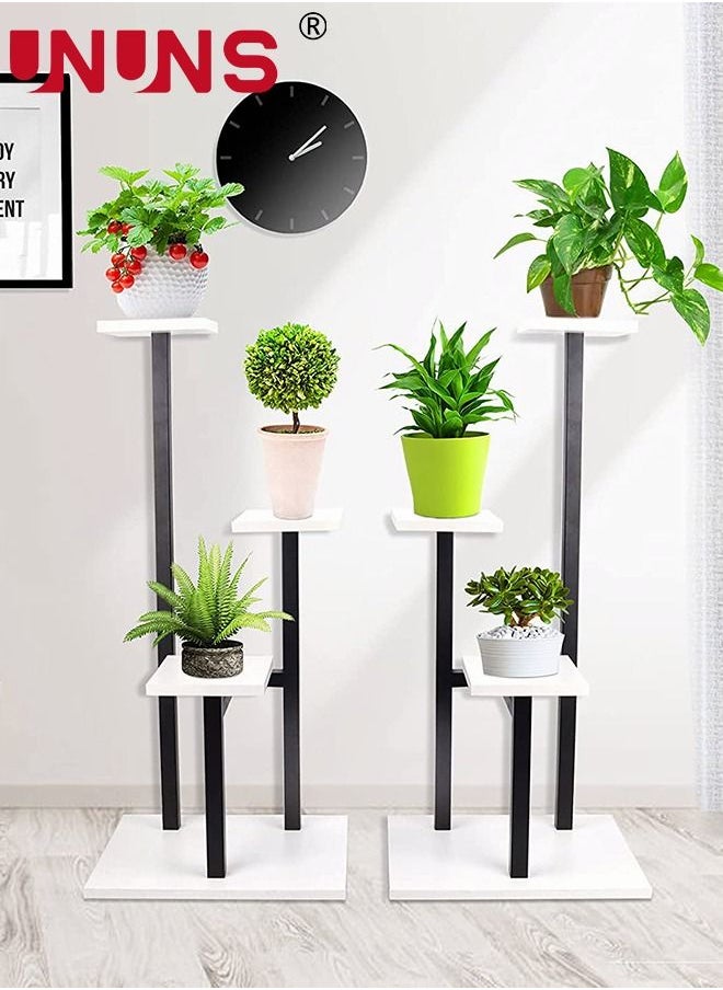 UNUNS - Metal Plant Stand,3-Tier Plant Holders Indoor Stand,Patio Corner Plant Rack With 3 Trays For Living Room,Balcony,Garden - Image 1