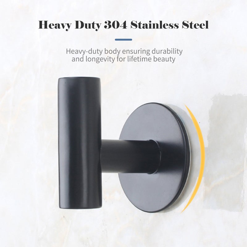Hook Rack Wall-Mounted Towel Hook Nail-free/Drilling Storage Hook Rustproof Stainless Steel Kitchen Towel Hooks Hanger Hook Holder - Image 4