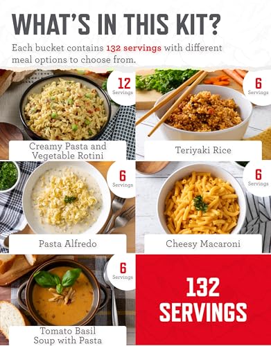 ReadyWise Emergency Food Supply - 132 Servings, Survival Bucket, Dehydrated & Freeze Dried Protein Meals, Camping Essentials, Ready to Eat Disaster Prepping Supplies,up to 25 Year Shelf Life - Image 4