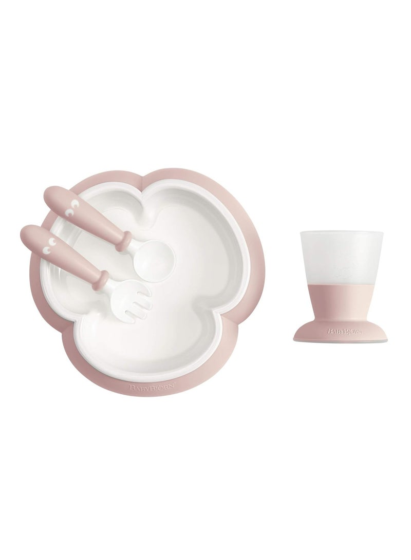 BABYBJORN BABYBJÖRN Baby Feeding Set, Powder Pink , 4 Piece Set  - Image 1