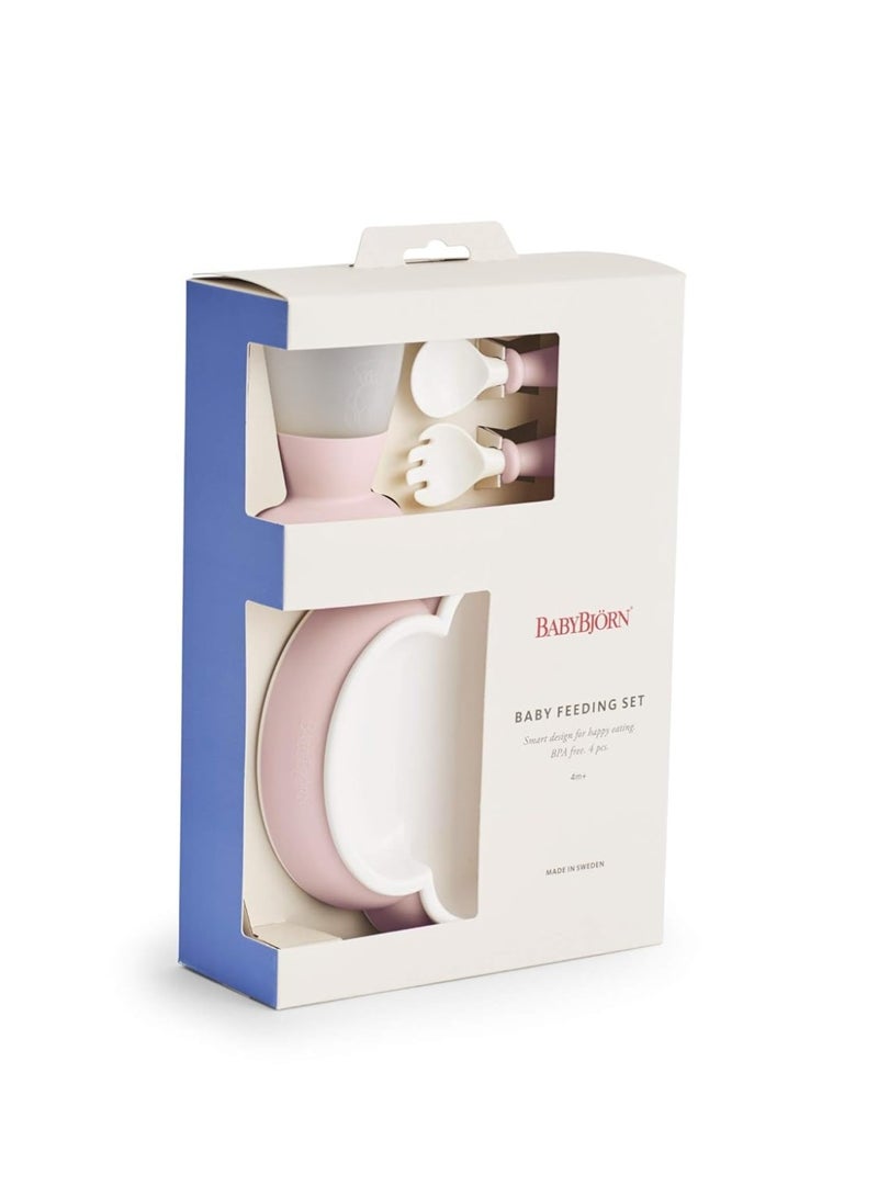 BABYBJORN BABYBJÖRN Baby Feeding Set, Powder Pink , 4 Piece Set  - Image 2