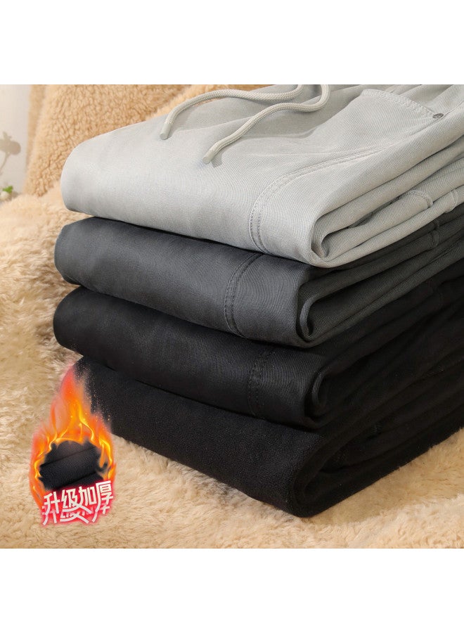 Fapai Winter Fashion Wide-leg Casual Pants Loose Fit Denim-like Trendy Straight-leg Curved Knife Pants - Image 2