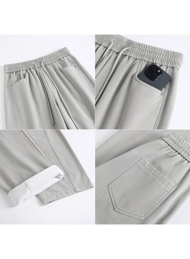 Fapai Winter Fashion Wide-leg Casual Pants Loose Fit Denim-like Trendy Straight-leg Curved Knife Pants - Image 4