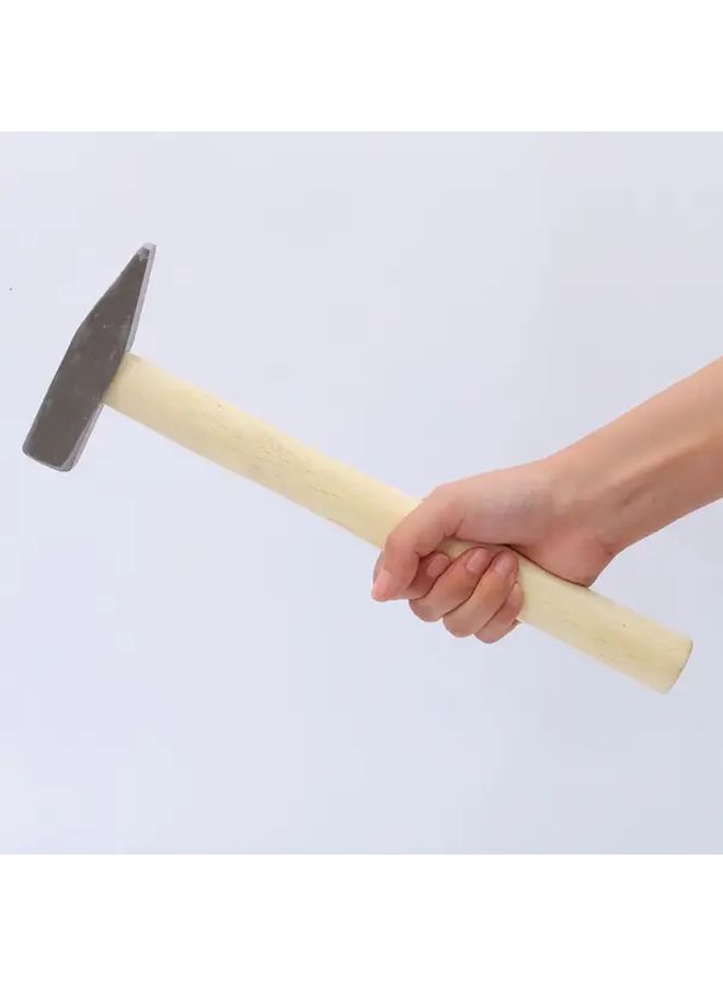 1pc Welding Hammer Wooden Handle Dual Head Slag Removal Ice Breaking - Image 1