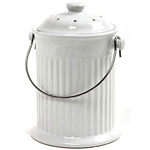 Norpro, White , 1 Gallon Ceramic Compost Keeper, One Size - Image 3