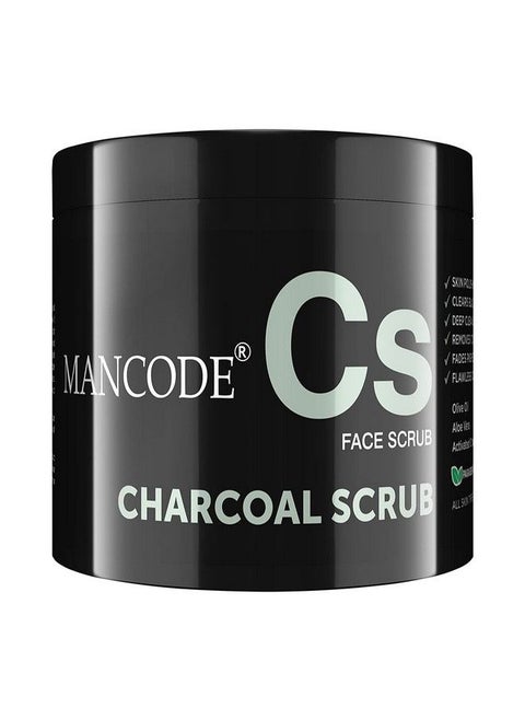 Man Code Charcoal Scrub For Men Deep Cleansing Gentle Exfoliator Fresh Refreshing Detoxifying Skin Activated Bamboo Charcoal Extract 100 Gm (Pack Of 1)