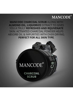 MANCODE Man Code Charcoal Scrub For Men Deep Cleansing Gentle Exfoliator Fresh Refreshing Detoxifying Skin Activated Bamboo Charcoal Extract 100 Gm (Pack Of 1)  - Image 3