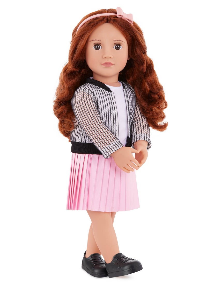 Our Generation - Jacinta 18-Inch Fashion Doll With Pink Skirt Sweater Stylish Dress-Up And Imaginative Play Soft Body With Movable Limbs, Fabric Clothing Age 3 Years And Up - Image 1