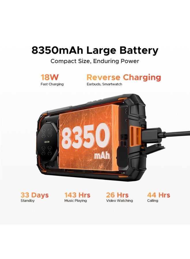 دوجي نار 3 ماكس مفتوح الهاتف الذكي القوي ، أندرويد 15 ، 32GB + 256GB التخزين القابل للتوسع ، شاشة HD 5.5 " ، بطارية 8350mAh ، كاميرا الرؤية الليلية 48MP + 20MP - Image 4